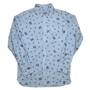 Maison Kitsuné Trigram Print Shirt Light Blue